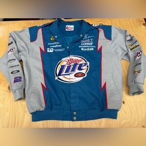 Vintage 2005 Chase Authentics Rusty Wallace Last Call Denim Jacket XL OFFICIAL